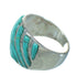 Turquoise Inlay Sterling Silver Southwest Jewelry Ring Size 8 RX86339
